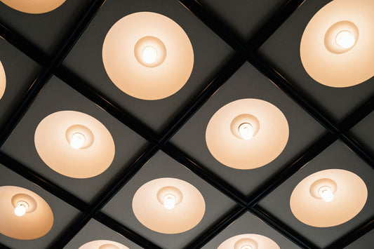 Recessed ceiling lights with warm illumination