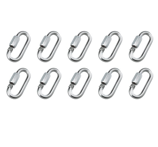 1/2" Quick Link, 10 Piece, Zinc, UPC Tagged, Peerless Chain #4423640