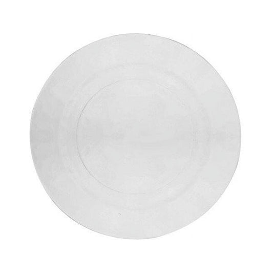 10 Strawberry Street Hammered Glass 8.25" Round Salad/Dessert Plate, Set of 6, Clear
