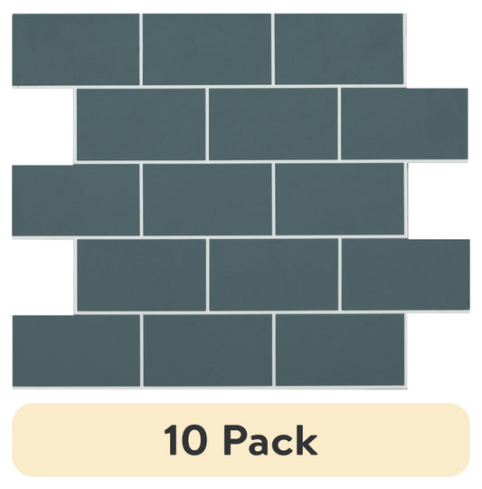 (10 pack) Aldhurst Urban Azul Adhesive Backed 9.84 in. x 10.37 in. PVC Mosaic Tile