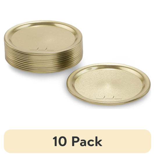 (3 pack) Mainstays 12-Pack Canning Jar Lids - Wide Mouth, One-Piece Replacement Mason Jar Lids for Canning and Preserving, Fits All Brands Wide Mouth Mason Jars