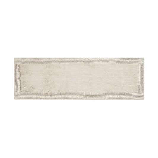 100% Cotton Tufted 3000 GSM Reversible Bath Rug Natural 24x72 High Pile Oeko Tex Certified Luxurious Soft Machine Washable For Bathroom