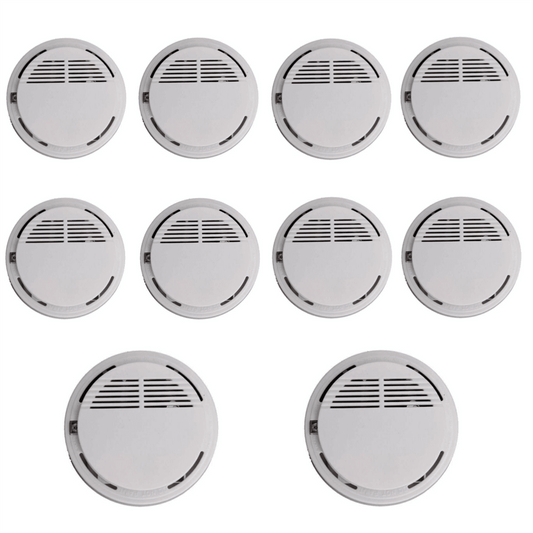 10PCS Smoke Alarm Detector Home Safety Sensor Alert