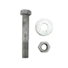 5/8"-11 x 11 Hot Dipped Galvanized Hex Bolt w/Nuts & Washers, Grade A, 6" of Thread, Under-Sized, Quantity 25 - by Fastener Depot