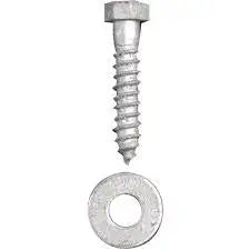3/4" x 8" (20 Pack) Galvanized Lag Screw Kit Grade A, Includes: 3/4" USS Flat Washers (20 pc) - Hot Dip Galvanized for Exterior Use - by Fastener Depot, LLC