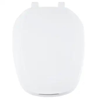 Centoco Eljer Emblem Elongated Toilet Seat with Square Shape Closed Front with Cover Residential Plastic Made in the USA EMB601-001 White