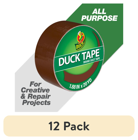(12 pack) Color Duck Tape Brand Duct Tape, 1.88 in. x 20 yd., Brown