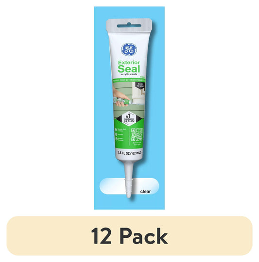 (4 pack) GE Exterior Seal Window & Door, Pack of 1, Clear 5.5 oz Tube