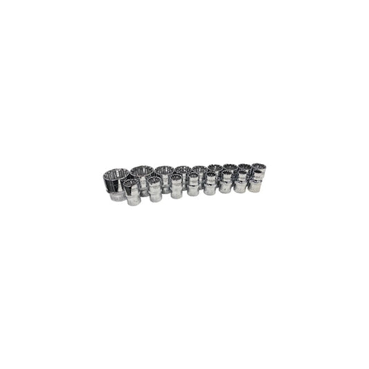 Platinum Tech 99817 17pc 1/2" Dr Metric Spline Socket Set PLT-99817