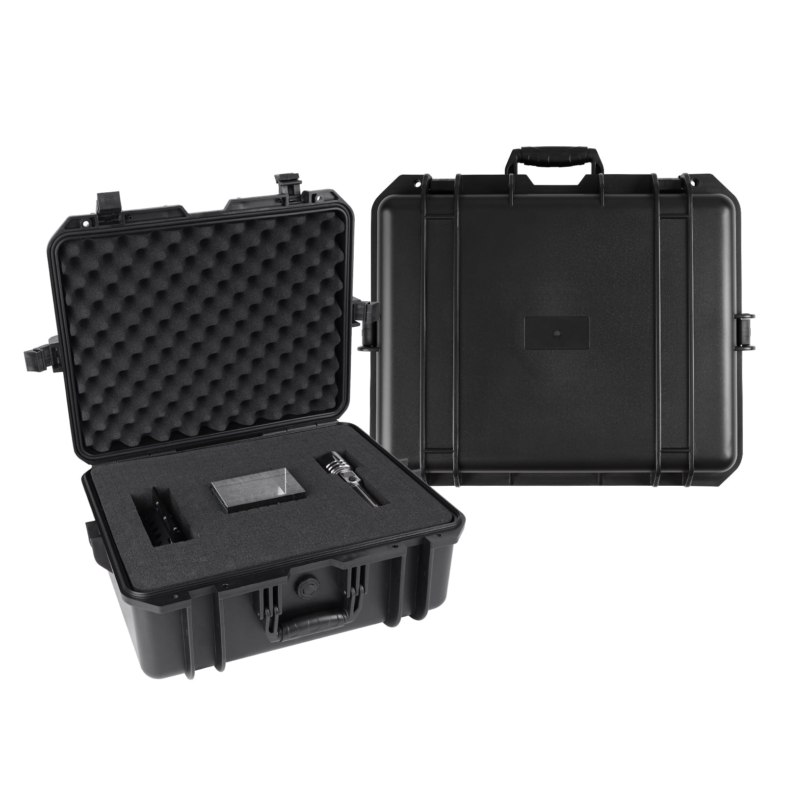 19 inch Tool Box,Plastic Tool and Hardware Storage Box,Waterproof Equipment Box,Black