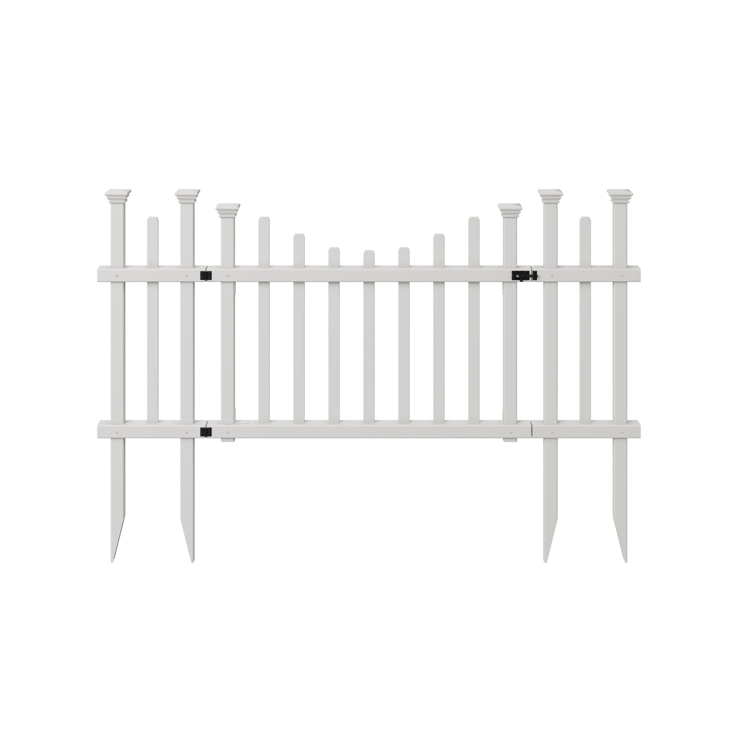 Zippity Outdoor Products Washington Vinyl No-Dig Gate Kit w/ Fence Wings (30in H x 60 1/2in W)