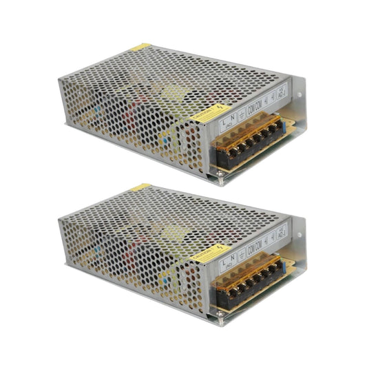 2 Pack DC12V 20A LED Driver Power Adapter Converter (AC to DC) - Overload, Over Voltage, Short Circuit Protection - Built-in EMI Filter for LED Strip Lights