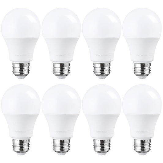8 Pack Garage Door Opener LED Light Bulb, 100W Equivalent, 1700 Lumens Ultra-Bright A19, Shock Resistant Minimize Interference, 3000K Warm White, 15-Watt, UL-FCC listed, E26 Base