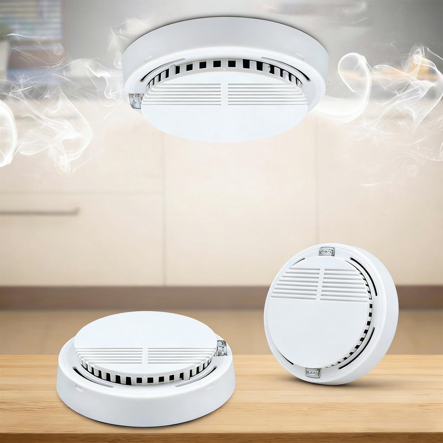 4 Pack Smoke Detector Home Security Sensor Alert Alarm