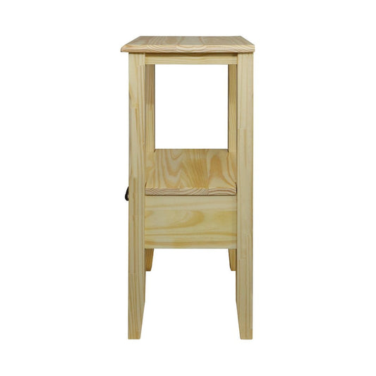 Casual Home Mesa Auxiliar Alta de 2 Niveles con CajÃ³n - Natural