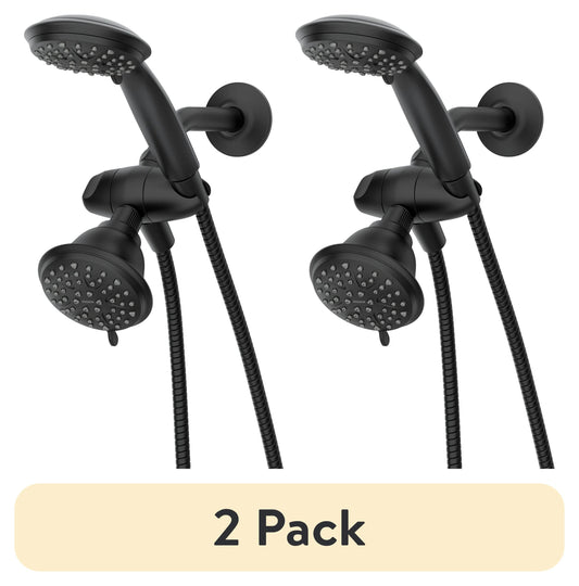 (2 pack) Attune 8-spray 4 in. Shower Head with Handheld Spray Combo in Matte Black