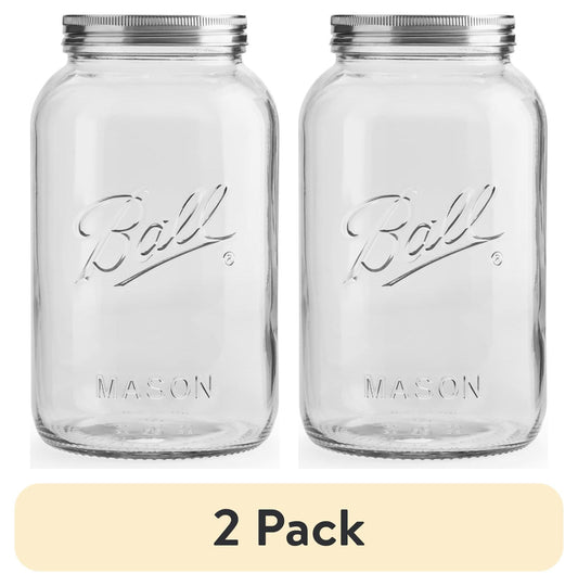 Ball Decorative Mason Jar with One Piece Stainless Steel Lid, gal. (128oz.)