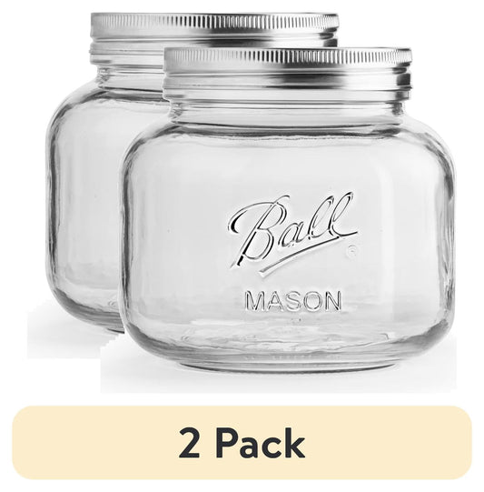 (2 pack) Ball Half Gallon Deco Jar w/ Stainless Steel Lid, 1 Count