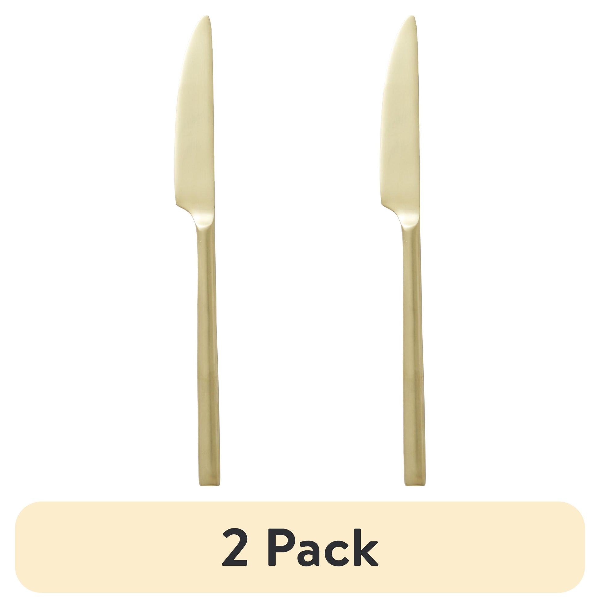 (2 pack) Better Homes & Gardens Holden Stainless Steel 20 Piece Flatware Set Gold