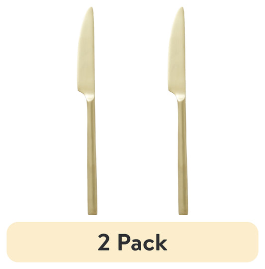 (2 pack) Better Homes & Gardens Holden Stainless Steel 20 Piece Flatware Set Gold