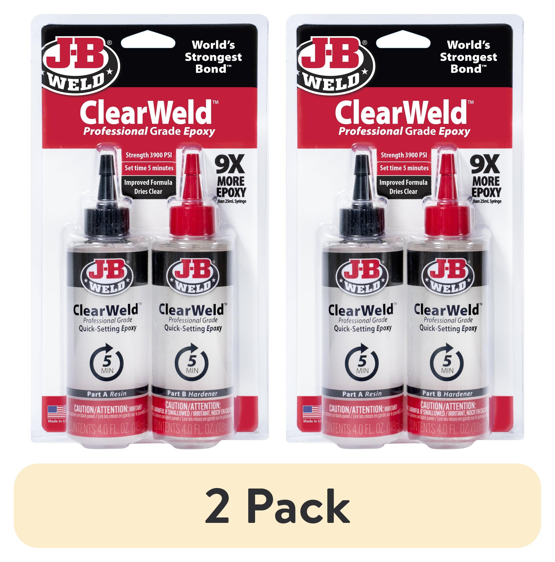 J-B Weld Clear Weld Professional Size 8 oz Hardware Clear