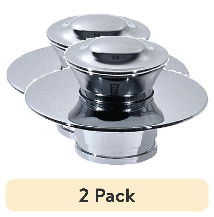 (2 pack) Danco EZ Drain Cover, Metal Strainer/Stopper for Bathtubs in Chrome, 2.5" Height (10528)