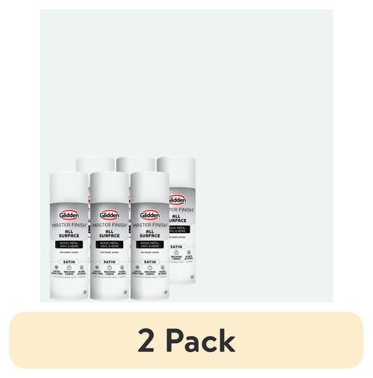 (12 pack) Glidden Master Finish 12 oz. Satin Wayward Winds Interior/Exterior All Surface Spray Paint and Primer, 6 Pack