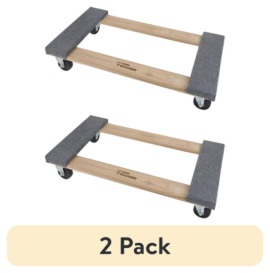 (2 pack) Hyper Tough Carretilla MÃ³vil de Madera de 30 Pulgadas, Capacidad de 660 Lb, Carretillas, 4 Ruedas Giratorias