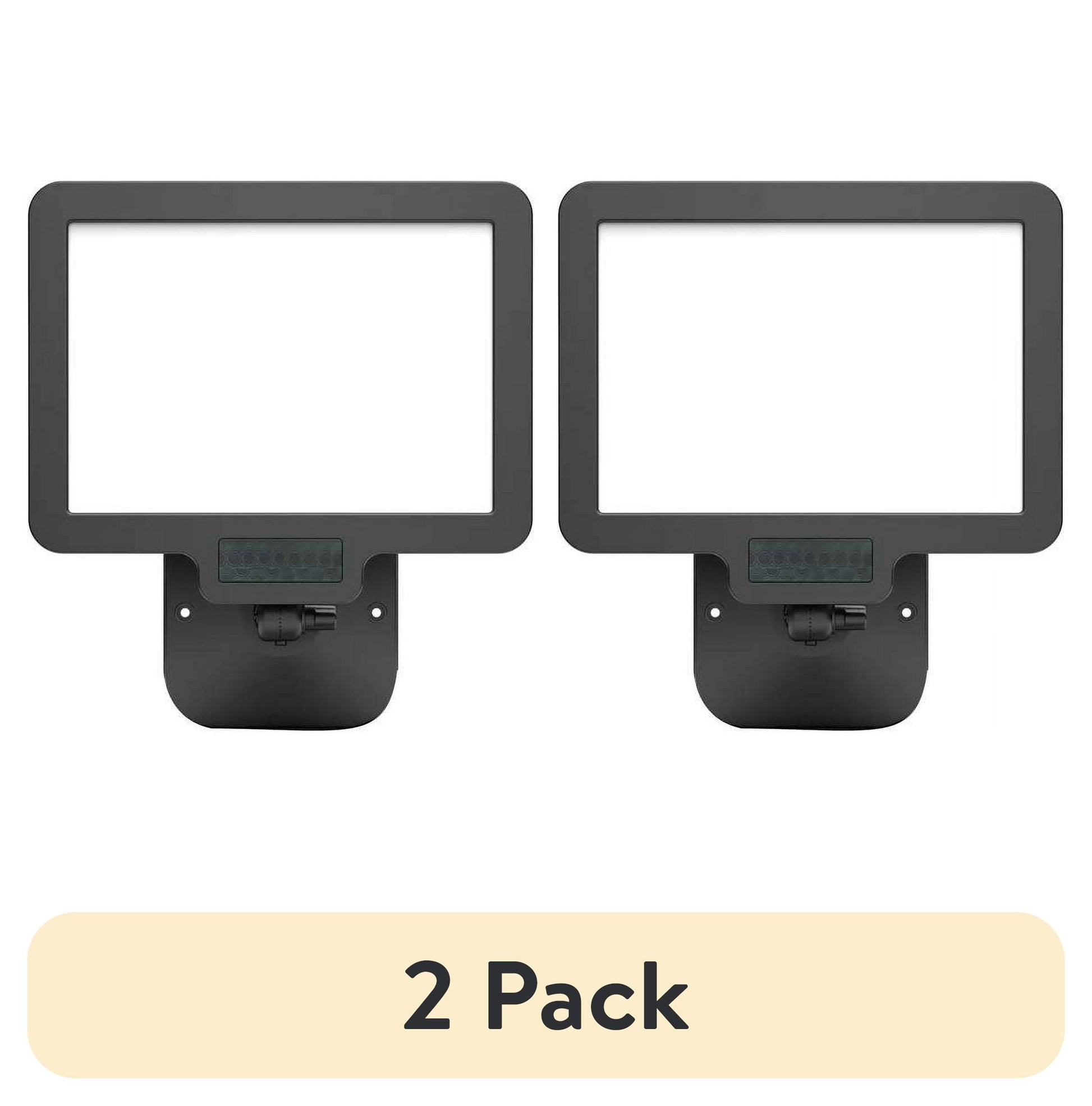 (2 pack) Hyper Tough 3000 Lumen LED Security Light 120-Degree Motion Sensor in Black Finish, Hardwired, Requires Installation
