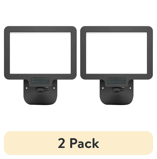 (2 pack) Hyper Tough 3000 Lumen LED Security Light 120-Degree Motion Sensor in Black Finish, Hardwired, Requires Installation