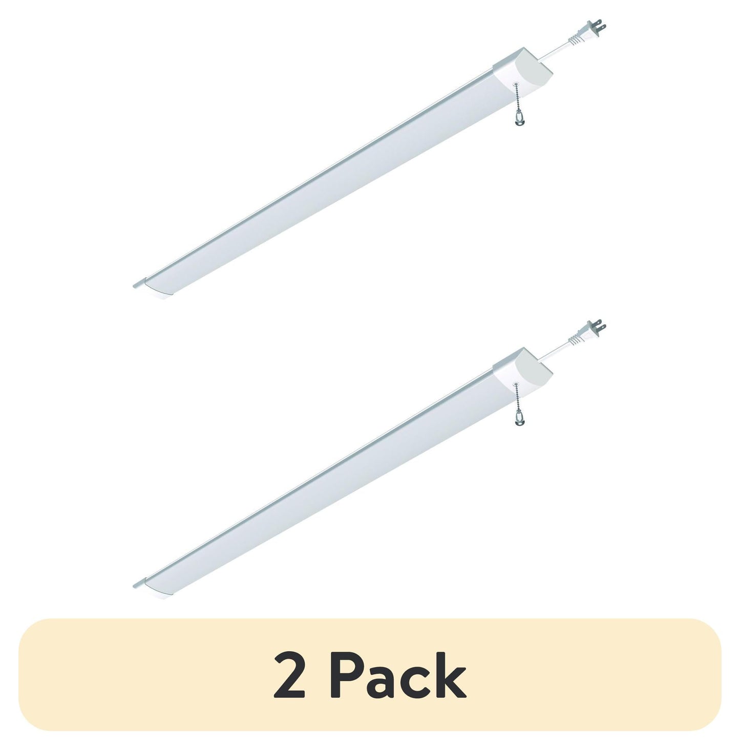 (2 pack) Hyper Tough 3200 Lumen 4ft Slim LED Shop Light
