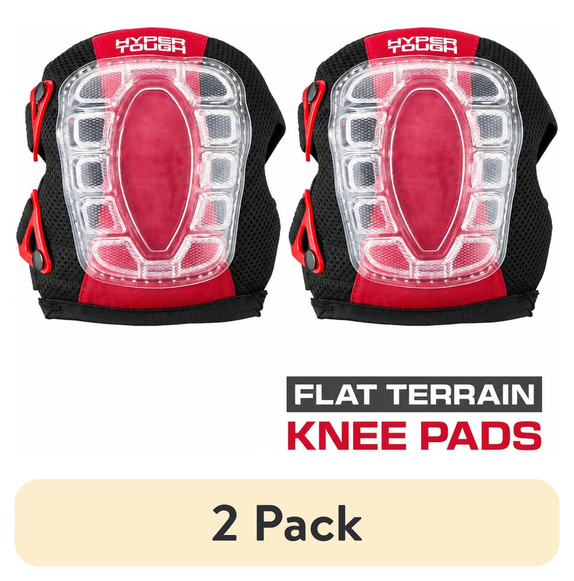 (2 pack) Hyper Tough Pressure Dispersing Foam Knee Pads, 2 Pack