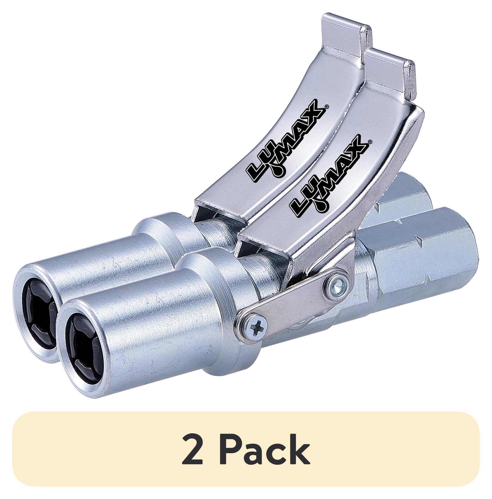 (2 pack) Lumax Heavy-Duty Quick Release Grease Coupler, 1/8" NPT