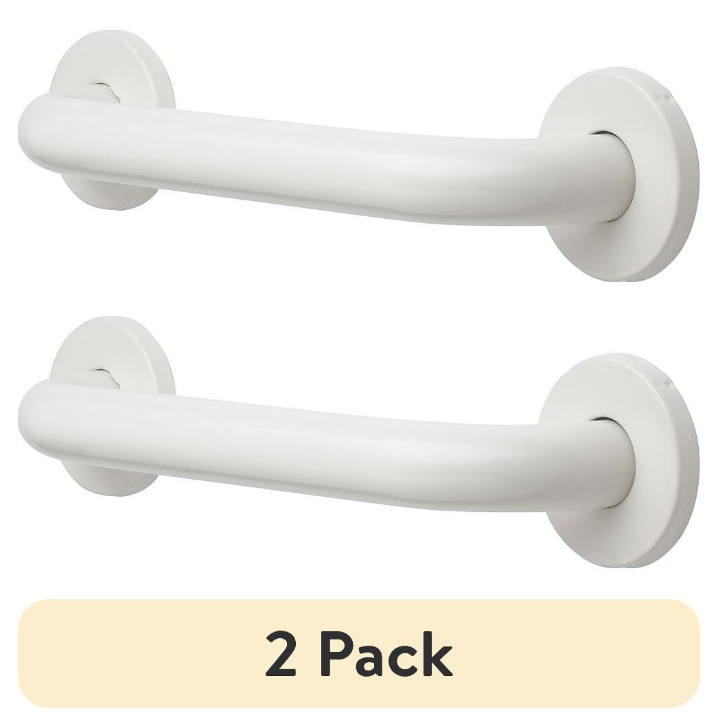 (2 pack) Mainstays 12 inch Grab Bar with 1-1/4" Diameter and Concealed Screws, White