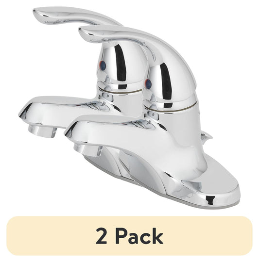 Mainstays 4" Centerset Single Handle Bathroom Sink Faucet with Pop-up Assembly in Chrome