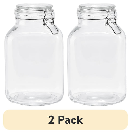 Mainstays Tarro de Almacenamiento con Tapa de Cierre de Vidrio de 106 oz