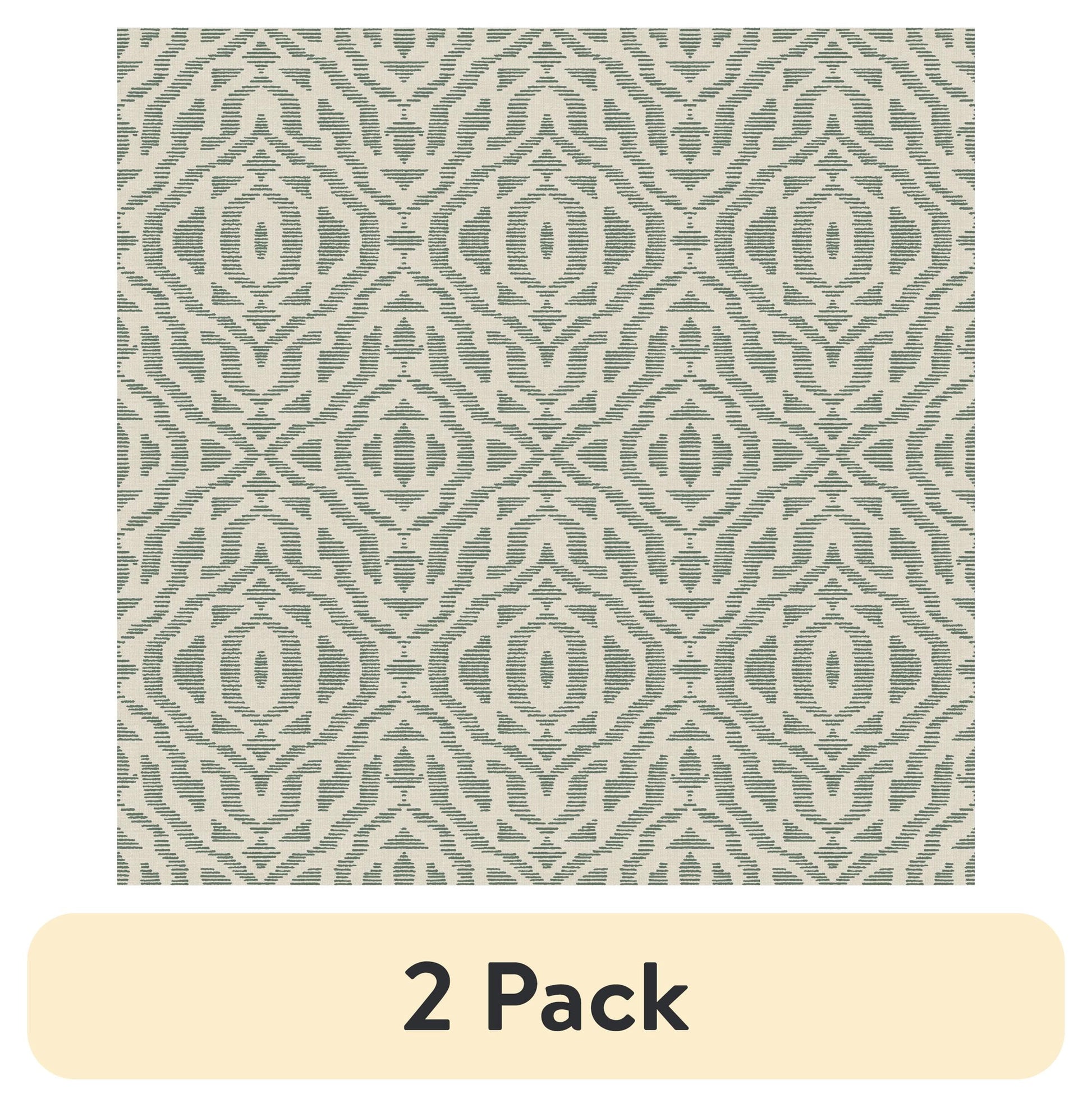 (2 pack) Mainstays Green Ikat Peel and Stick Wallpaper 30.75 Sq. ft, 1 Count