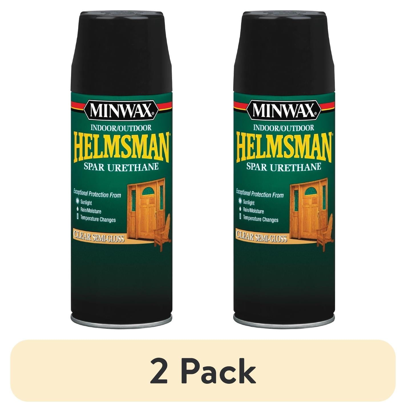 (2 pack) Minwax 33260000 Indoor/Outdoor Helmsman Spar Urethane, Semi-Gloss, Clear, 11.5 oz, (1 Piece, 1 Pack)