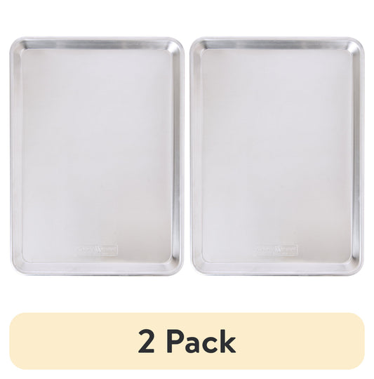 Nordic Ware Naturals 18" x 13" Aluminum Half Sheet, Rectangular Cookie & Baking Sheet Pan