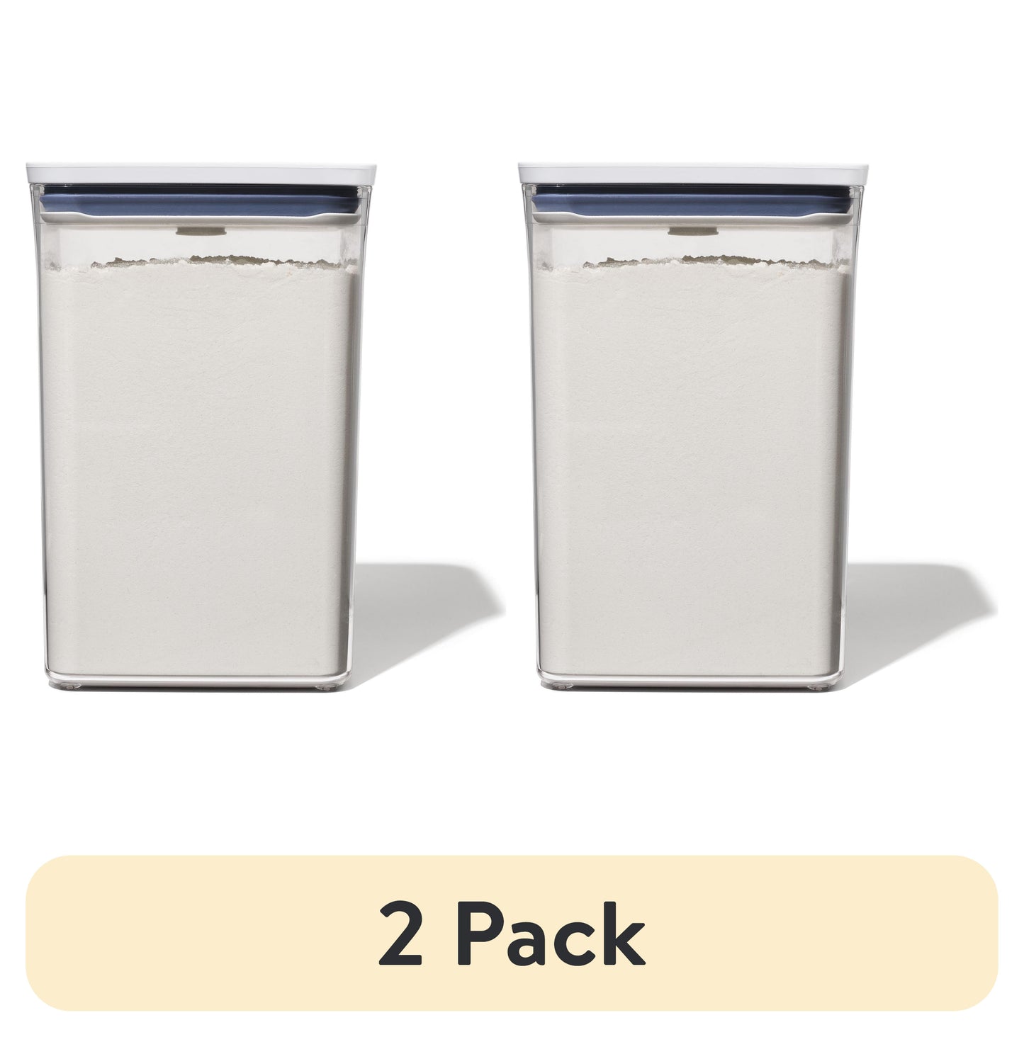 OXO POP Container 4.4-Qt Medium Big Square Food Storage Container, White