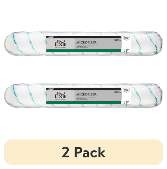 (2 pack) PRO EDGE by Linzer 18x9/16" Microfiber Paint Roller Cover