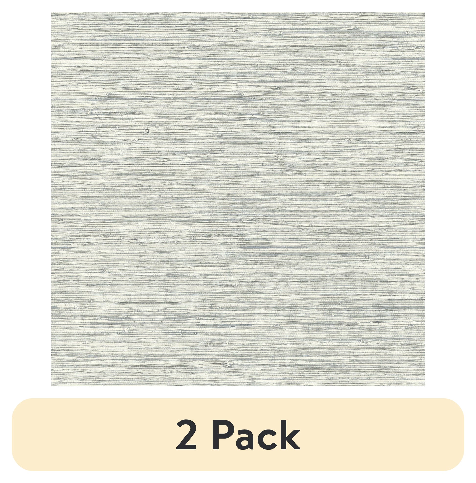 (2 pack) RoomMates Light Gray Grasscloth Peel and Stick Wallpaper, 20.5 in x 18 ft