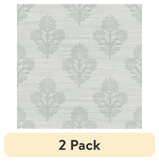 (2 pack) Roommates Studio Azul Claro Auden Papel Tapiz Autoadhesivo 30.75 Sq. ft
