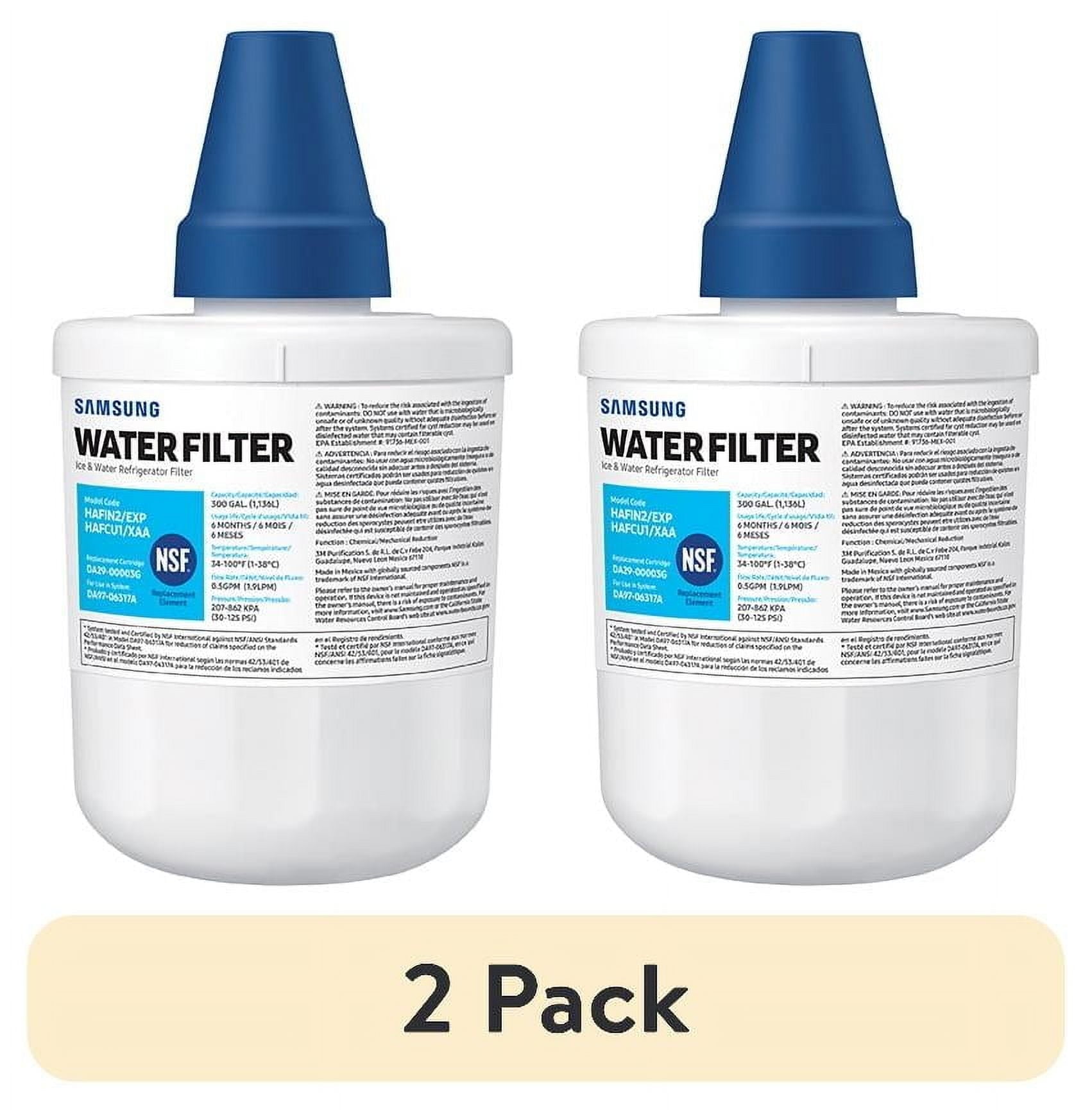 (2 pack) SAMSUNG HAF-CU1 Refrigerator Water Filter DA29-00003G (HAF-CU1S/EXP)