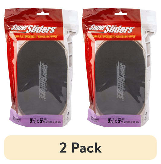 Super Sliders: Deslizador Ovalado de PlÃ¡stico para Muebles de 5 3/4 Pulgadas x 9 1/2 Pulgadas. Beige. Paquete de 4
