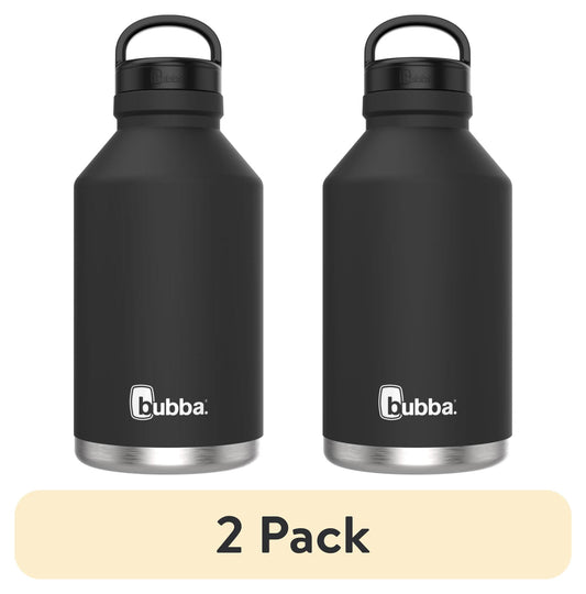 bubba Growler Stainless Steel Water Bottle Wide Mouth Rubberized Blue Tutti Fruity, 64 fl oz.