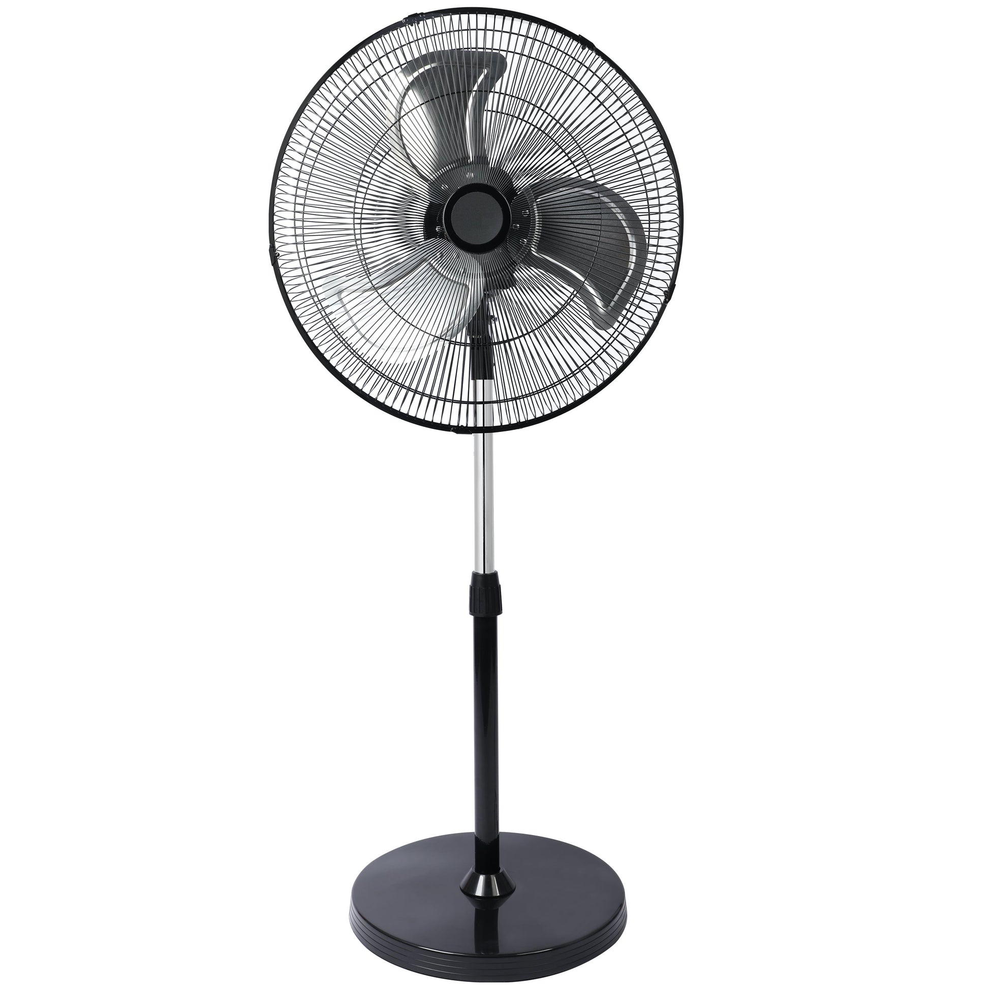 20 Inch Pedestal Standing Fan, Heavy Duty Industrial Stand Fan with 3 Speeds & 90Â° Adjustable Tilt, Metal Oscillating Floor Fan, Max 3600 CFM Air Circulator for Warehouse, Garage, Home & Office