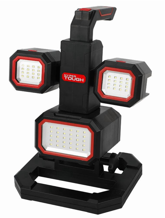 Hyper Tough 2000-Lumen Rechargeable LED Work Light with Detachable Spotlight