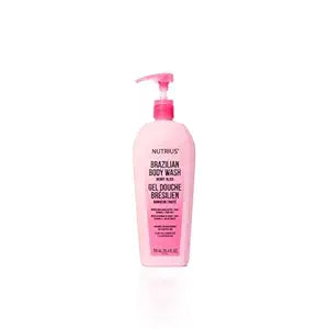 Nutrius Brazilian Body Wash for Dry Skin, Berry Bliss Scent, Moisturizing Body Wash with Cupuacu Butter & Acai Oil, Gentle Daily Cleanser, Paraben Free, Vegan, 25.4 fl oz
