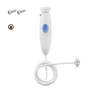 Replacement Hose and Handle Parts Compatible with Waterpik Water Flosser WP-100 WP-140 WP-150 WP-900 Series Oral Irrigator, Plastic Handle, Oral Hygiene Accessories (Pause Button)